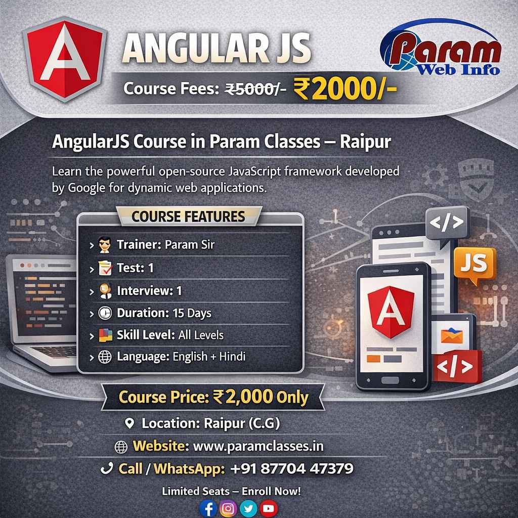 AngularJS Web Development Course in Raipur